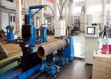 أنبوب يتقاطع خطّ Plasma cnc آلة / CNC4-800-6 أنبوب بلازما عمليّة قطع آلة