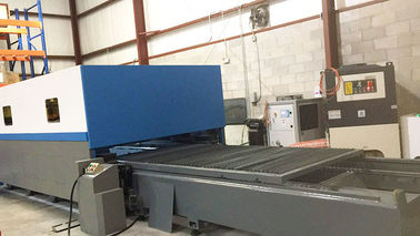 إغلاق الغطاء Cnc ليزر الصلب آلة قطع 380V 50HZ / 60HZ حمض غسل لوحة